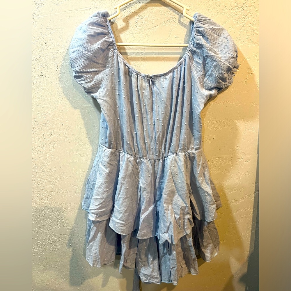 Light Blue Short Romper